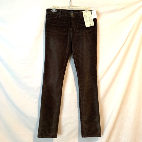 Banana Republic Women Skinny Stretch Low Rise Olive Green Corduroys Size 28 - Picture 2 of 14